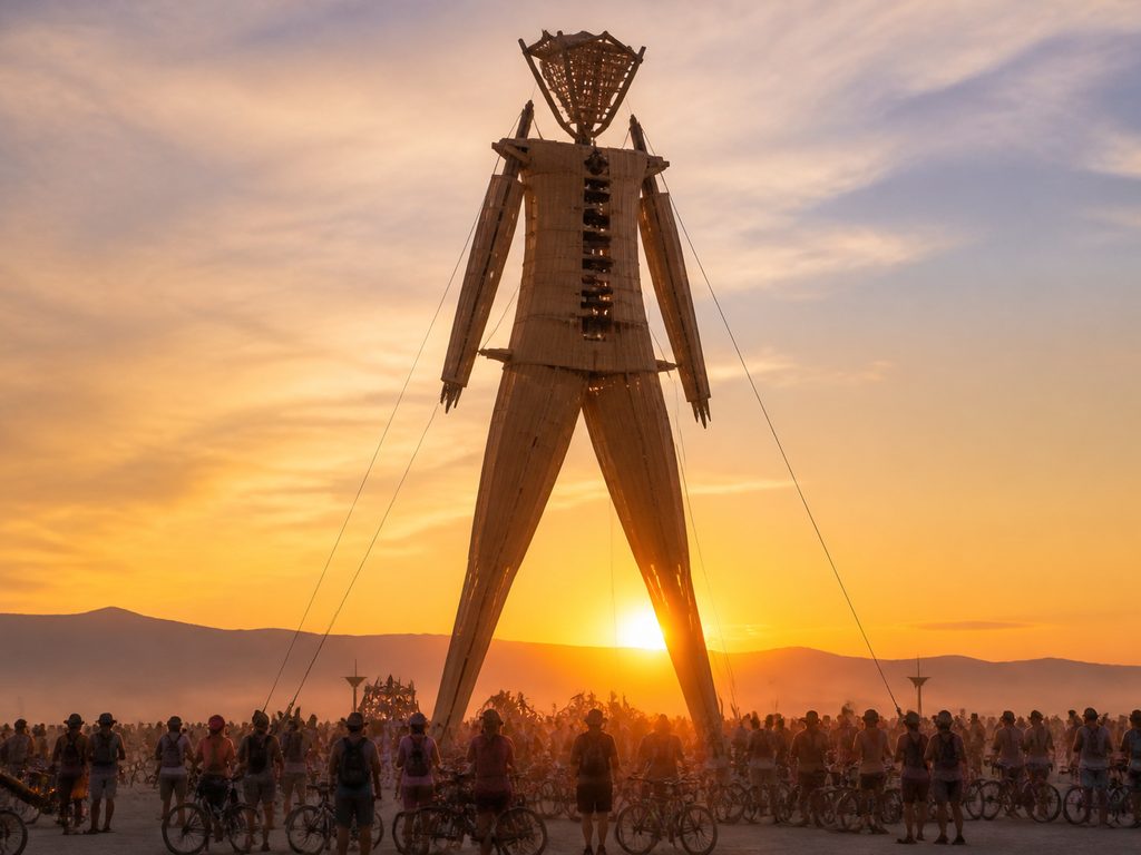 The Man — 40-метровая фигура Burning Man перед сжиганием