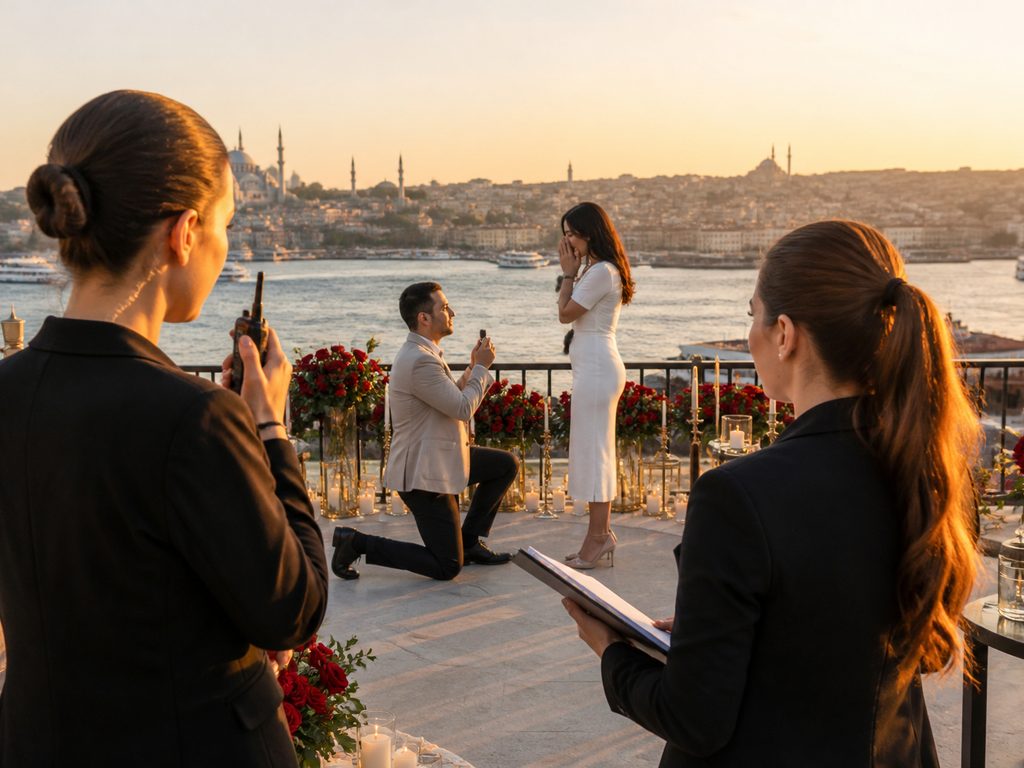 Команда WedTour координирует предложение руки в Стамбуле