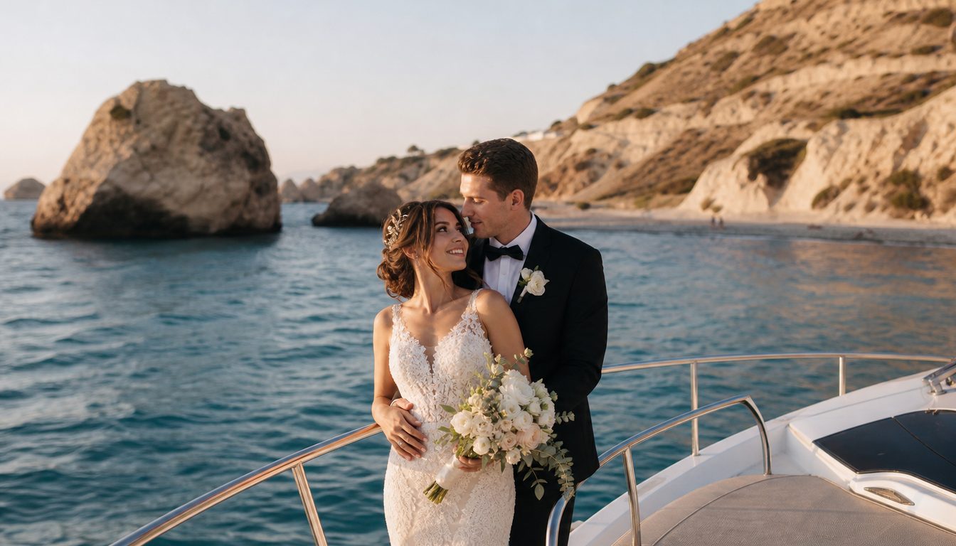 Свадьба на Кипре — Пафос, Скала Афродиты, яхта WedTour